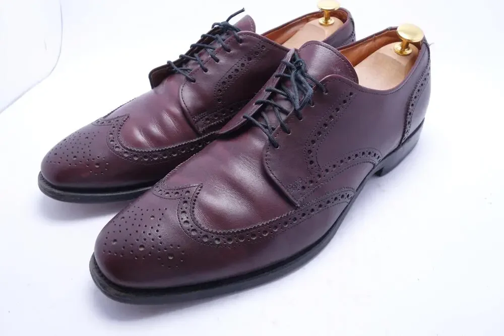 Allen Edmonds Ashland Shoes Mens Size 12 D Brown Leather Wingtip Brogue Derby